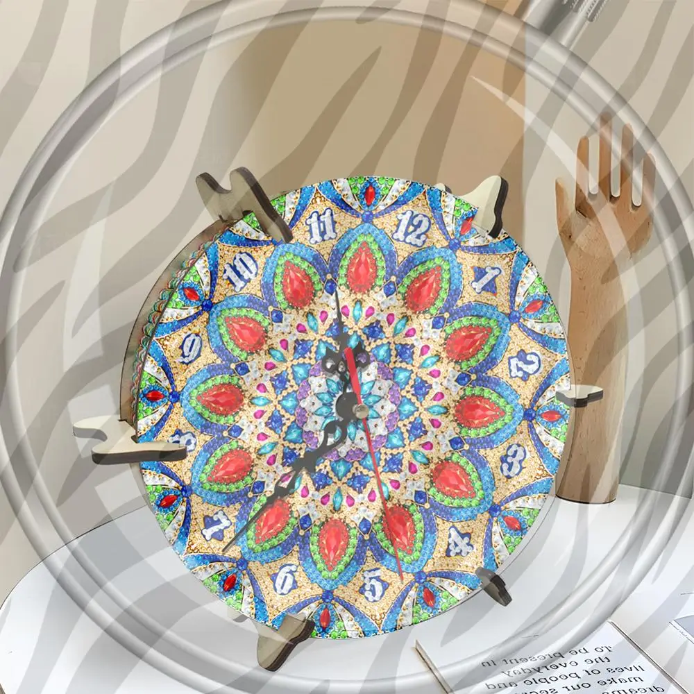 Mandala Special Shape DIY Crystal Diamond Clock Wooden Diamond Painting Clock Handicraft Battery Operated Living Room Decoration
Mandala Special Shape DIY Crystal Diamond Clock Wooden Diamond Painting Clock Handicraft Battery Operated Living Room Decoration