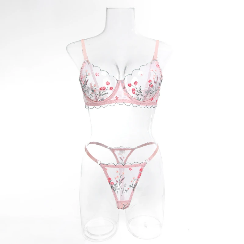 Bikini lingerie set with high-quality skin-friendly mesh, floral embroidery, underwire push-up bra, and pure desire swimsuit
Bikini lingerie set with high-quality skin-friendly mesh, floral embroidery, underwire push-up bra, and pure desire swimsuit