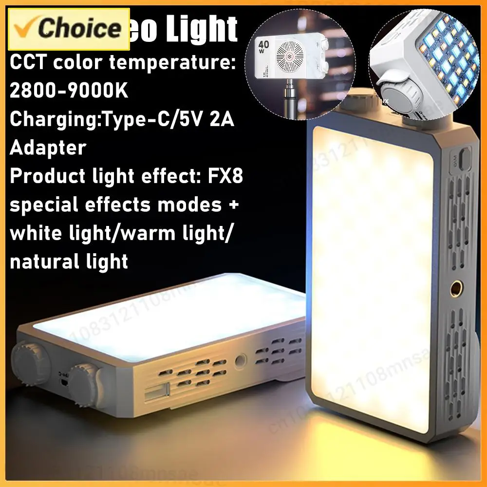 Portable Photography Lighting 40W LED Camera Light 2800K-9000K Tri-color 4400mAh Video Lamp Handle Photo Studio RGB Pocket Lamp
Portable Photography Lighting 40W LED Camera Light 2800K-9000K Tri-color 4400mAh Video Lamp Handle Photo Studio RGB Pocket Lamp