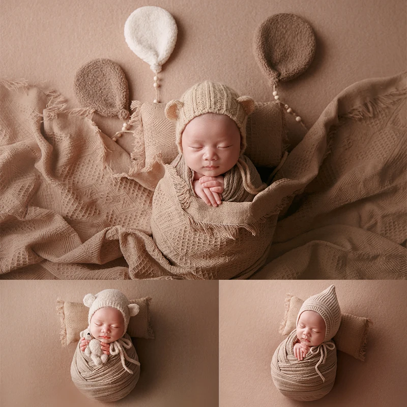 Newborn Photography Props Blanket Backdrop Baby Photography Studio Props Knit Bear Hat Cotton Yarn Wrapped Baby Theme Photo Set
Newborn Photography Props Blanket Backdrop Baby Photography Studio Props Knit Bear Hat Cotton Yarn Wrapped Baby Theme Photo Set