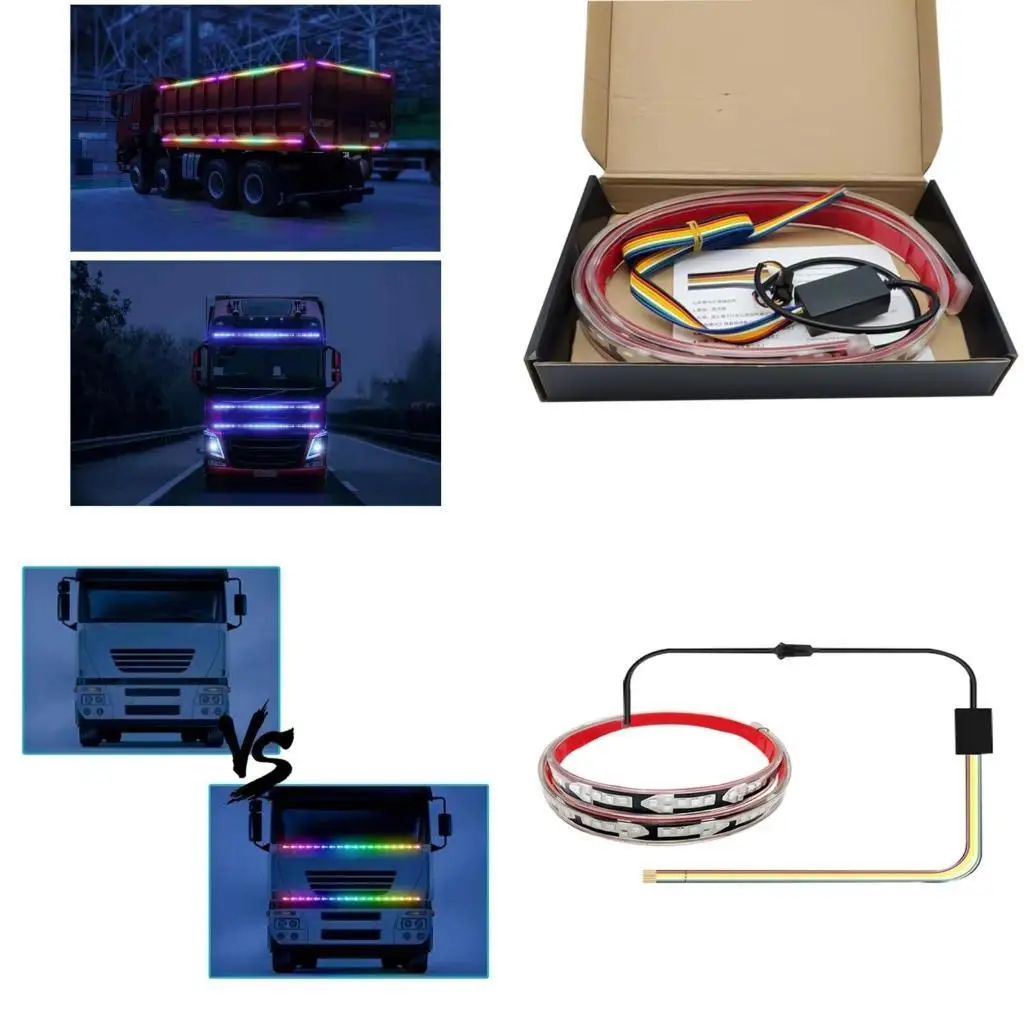 652F Car Hood Light Strips Dynamic Led Strips Lights for Car Truck Waterproof Daytime Running Light Reverse Brake Stop Light
652F Car Hood Light Strips Dynamic Led Strips Lights for Car Truck Waterproof Daytime Running Light Reverse Brake Stop Light