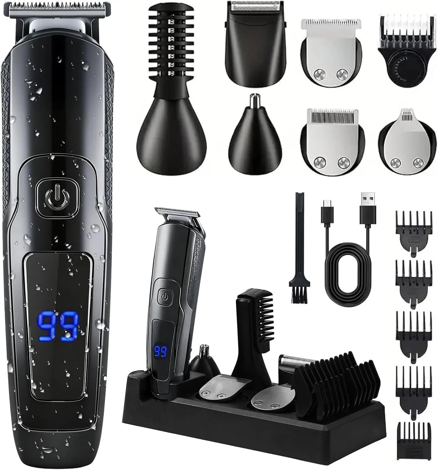 Men's Cordless Beard Trimmer with 20 Length Settings, Waterproof Electric Razor Kit for Grooming
Men's Cordless Beard Trimmer with 20 Length Settings, Waterproof Electric Razor Kit for Grooming