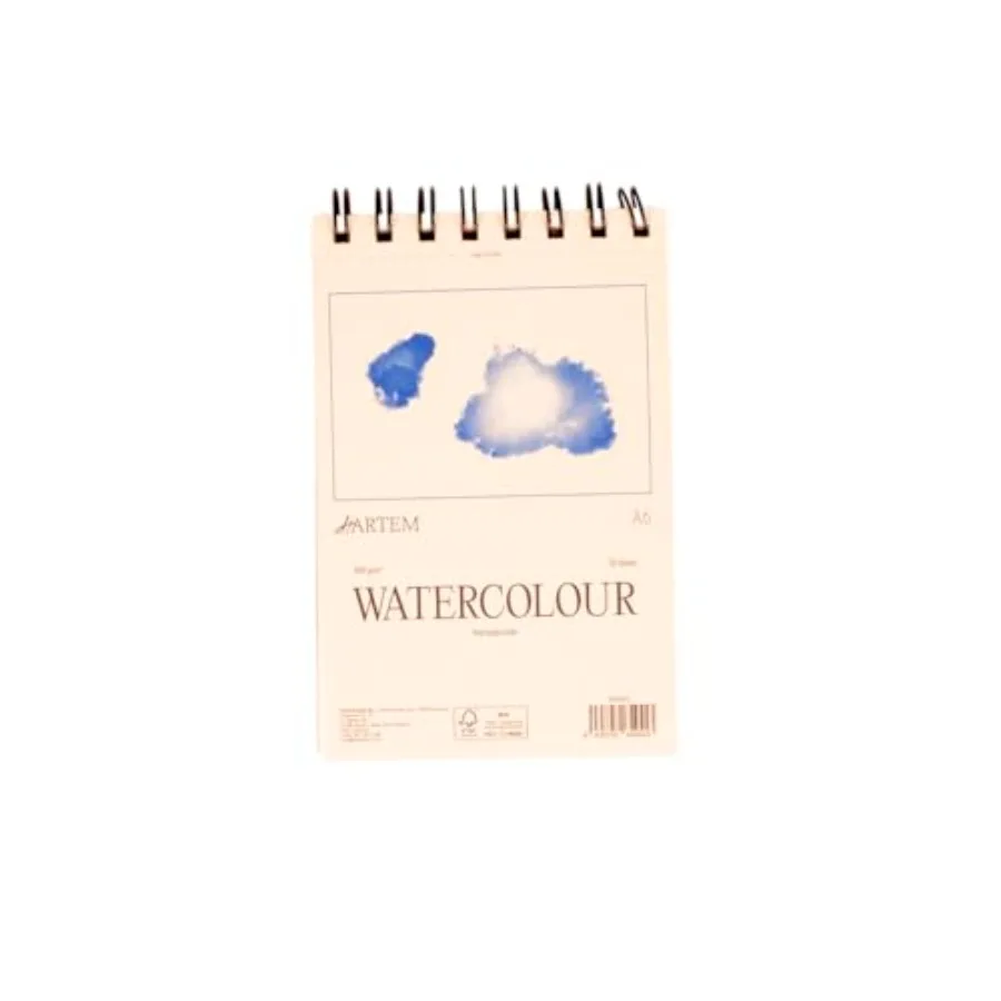 Watercolor Paper Wirebound Pad of 20 Sheets 300g/m2 Weight Size A6 14, 8 x 10, 5 cm - Artist Paper for Adults and Students - Wa
Watercolor Paper Wirebound Pad of 20 Sheets 300g/m2 Weight Size A6 14, 8 x 10, 5 cm - Artist Paper for Adults and Students - Wa