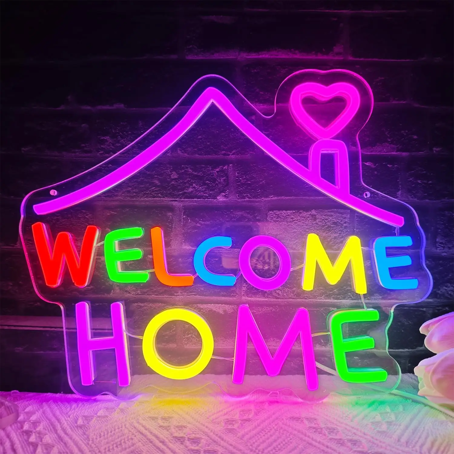Welcome Home LED Neon Lights Dimmable Night light for Bar Club Bedroom Hotel Decor Birthday Party Outdoor Neon Decor Art Gifts
Welcome Home LED Neon Lights Dimmable Night light for Bar Club Bedroom Hotel Decor Birthday Party Outdoor Neon Decor Art Gifts