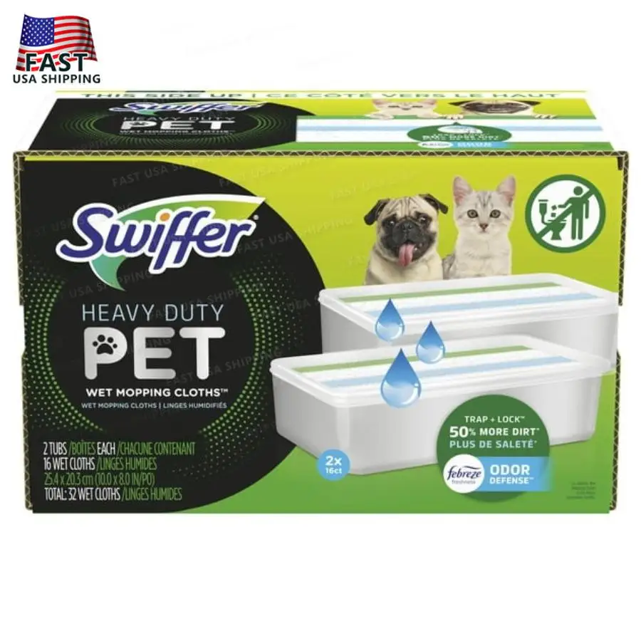 Swiffer Sweeper Pet Heavy Duty Multi-Surface Заправки для влажной ткани Свежий аромат 32 карата
Swiffer Sweeper Pet Heavy Duty Multi-Surface Заправки для влажной ткани Свежий аромат 32 карата
