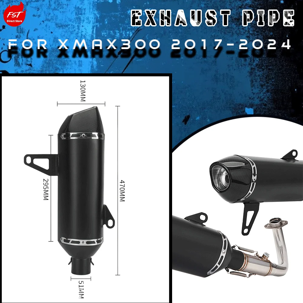 One-piece Front Pipe & Muffler Exhaust Kit Special for XMAX300, Plug-and-Play Installation, Fits 2017-2024 Models
One-piece Front Pipe & Muffler Exhaust Kit Special for XMAX300, Plug-and-Play Installation, Fits 2017-2024 Models