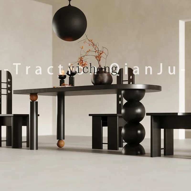 HYS solid wood dining table modern household small apartment retro art desk office
HYS solid wood dining table modern household small apartment retro art desk office