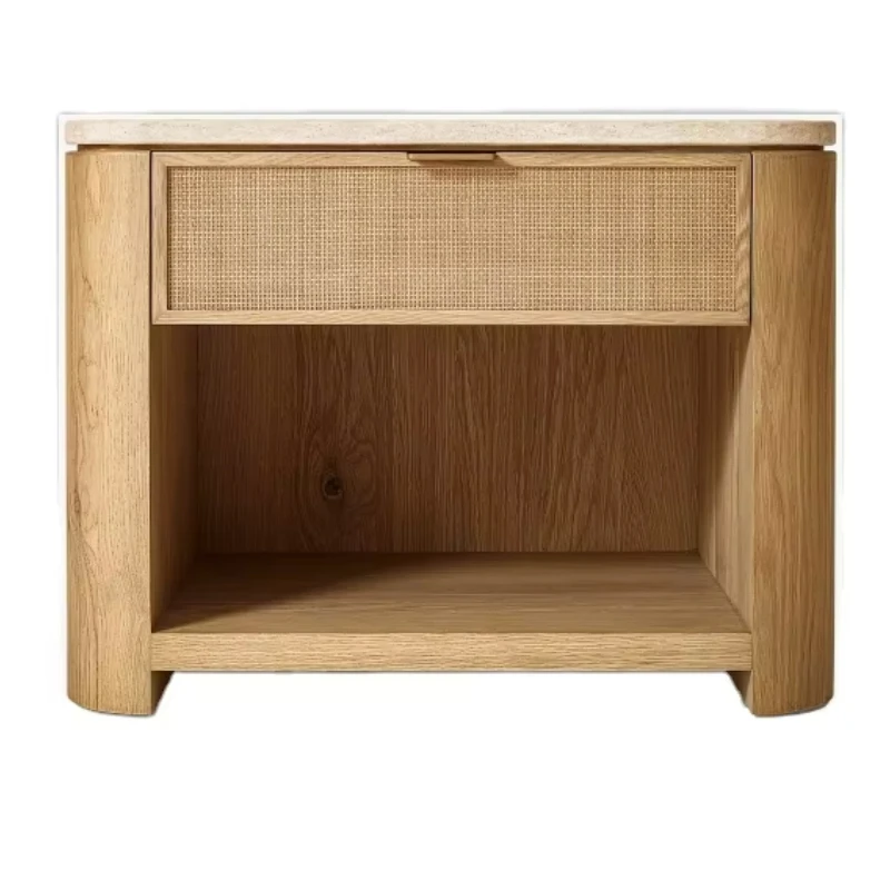 Solid wood bedside table, villa bedroom bedside table
Solid wood bedside table, villa bedroom bedside table