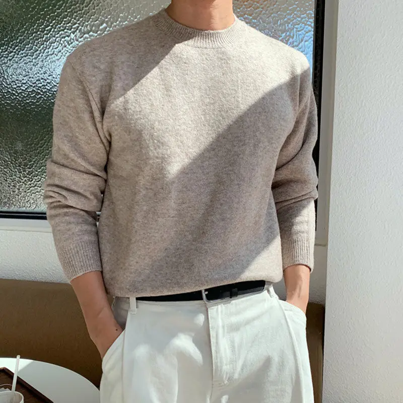 Korean Solid Color Knitted Pullovers Autumn Winter Casual Round Neck Men's Clothing Basic Vintage Long Sleeve Fashion Sweaters
Korean Solid Color Knitted Pullovers Autumn Winter Casual Round Neck Men's Clothing Basic Vintage Long Sleeve Fashion Sweaters