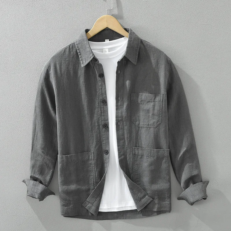 Мужской повседневный свободный топ в стиле ретро в японском стиле Long Sve irt, универсальная верхняя одежда, модная удобная смесь хлопка и льна
Мужской повседневный свободный топ в стиле ретро в японском стиле Long Sve irt, универсальная верхняя одежда, модная удобная смесь хлопка и льна