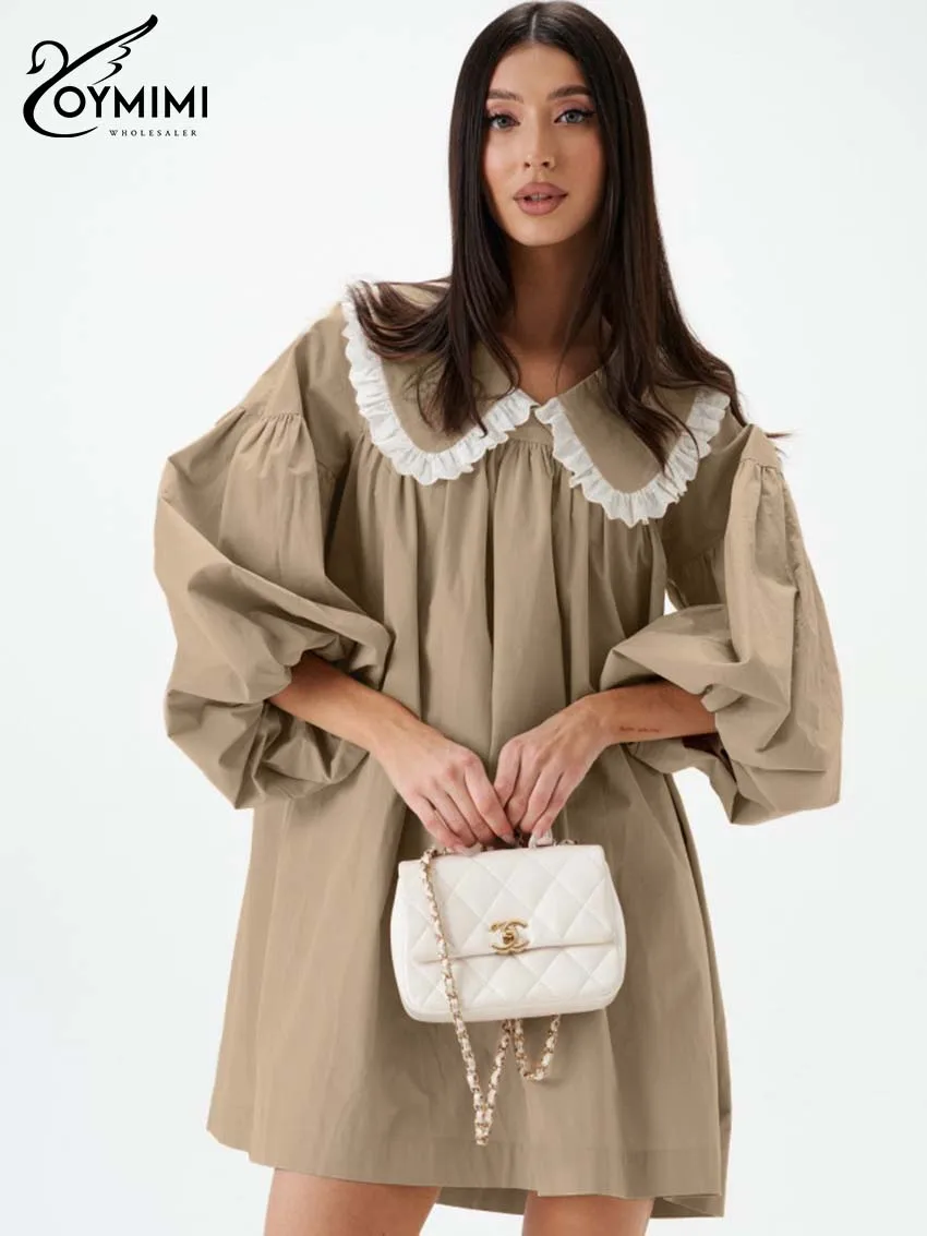 Oymimi Women's Khaki French Slim Fit Tie Waist Dress 2026 Spring Lapel Side Slit 3/4 Sleeve A-Line Chic Office Casual Outfit
Oymimi Women's Khaki French Slim Fit Tie Waist Dress 2026 Spring Lapel Side Slit 3/4 Sleeve A-Line Chic Office Casual Outfit