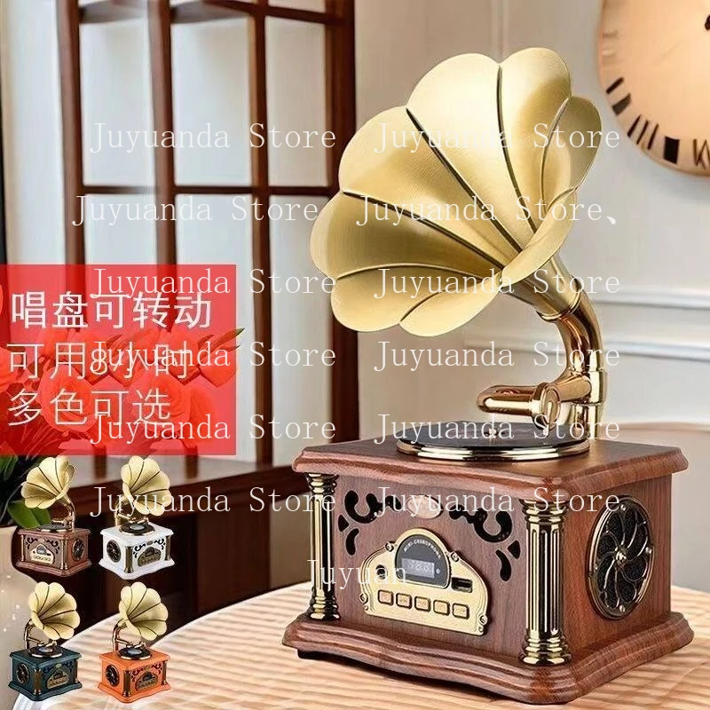 Antique Vinyl Phonograph Shape Charging U Disk Bluetooth Audio Radio Retro Speaker Birthday Gift Ornament
Antique Vinyl Phonograph Shape Charging U Disk Bluetooth Audio Radio Retro Speaker Birthday Gift Ornament