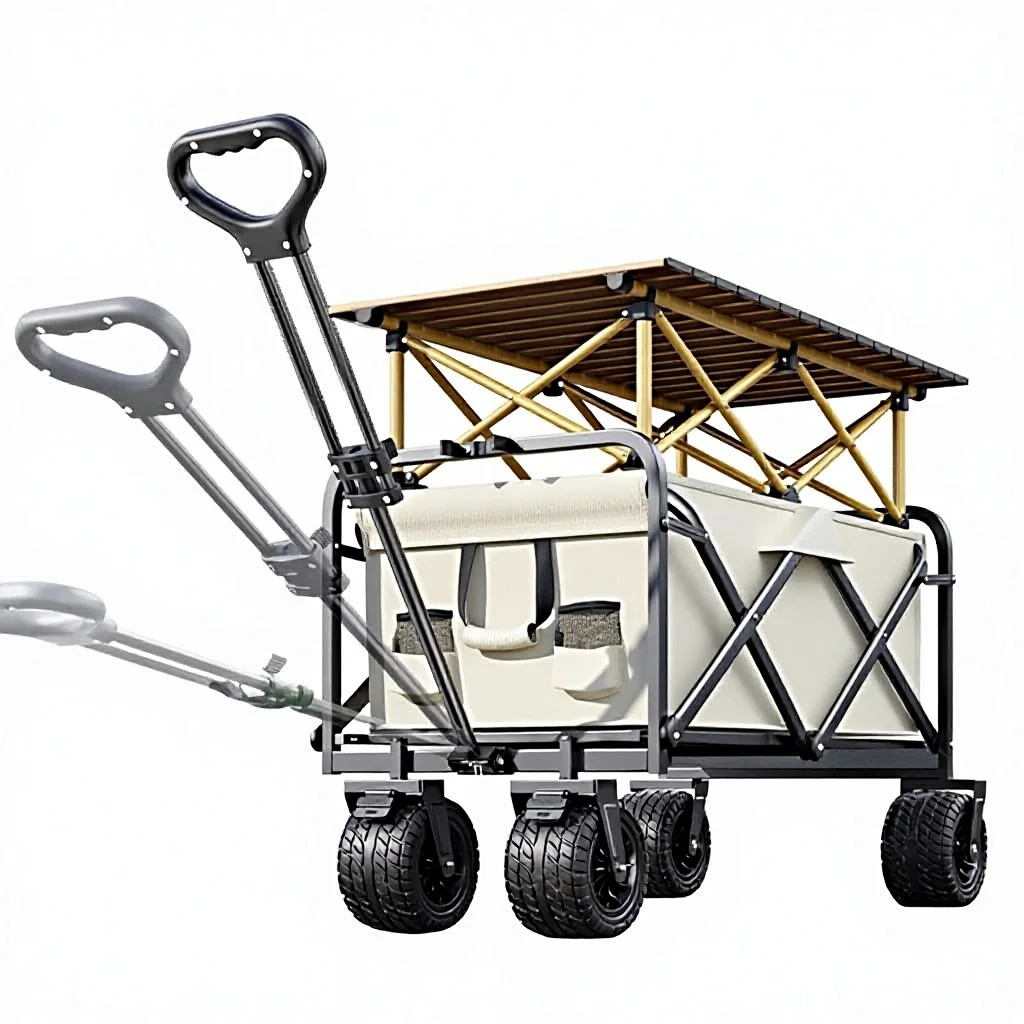 Folding Wagon Cart Camping Trolley Portable Table Capacity 600D Oxford Fabric for Picnics Family Outings and Festival Trolley
Folding Wagon Cart Camping Trolley Portable Table Capacity 600D Oxford Fabric for Picnics Family Outings and Festival Trolley