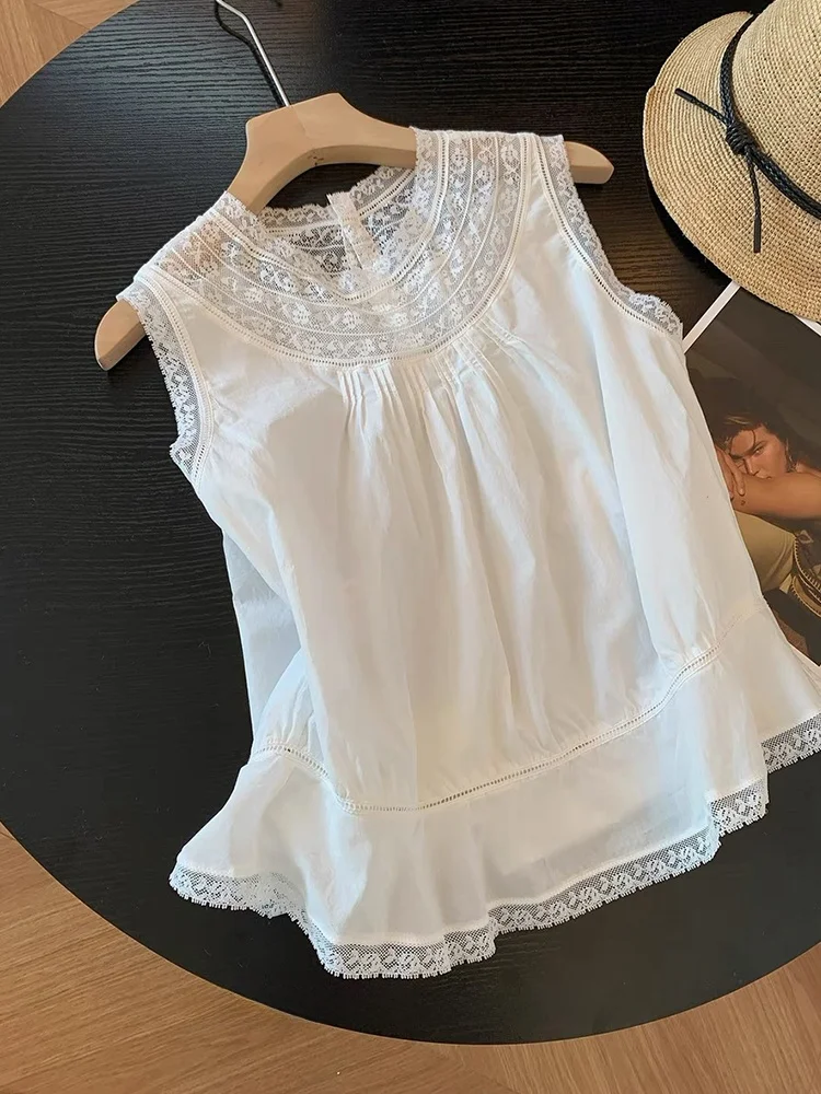Свободный кружевной топ с лоскутным узором для женщин, летний, стройнящий, омолаживающий, для повседневной носки, с круглым вырезом
Свободный кружевной топ с лоскутным узором для женщин, летний, стройнящий, омолаживающий, для повседневной носки, с круглым вырезом