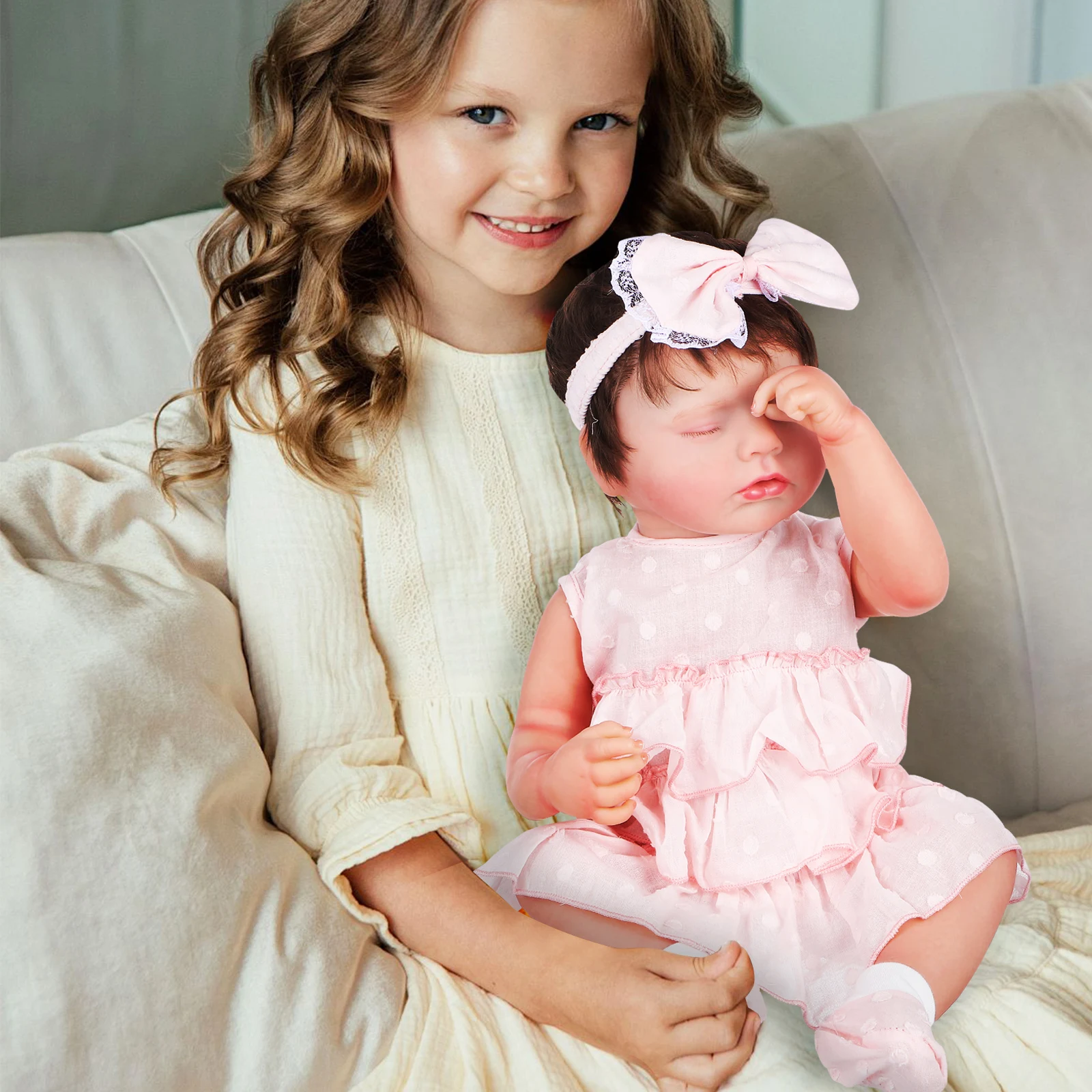 1pc 19-Inch Realistic Baby Girl Vinyl Lifelike Soft Hair Weighted Body Toddler Plaything Reborn Dolldolls For Kids Soft Baby
1pc 19-Inch Realistic Baby Girl Vinyl Lifelike Soft Hair Weighted Body Toddler Plaything Reborn Dolldolls For Kids Soft Baby