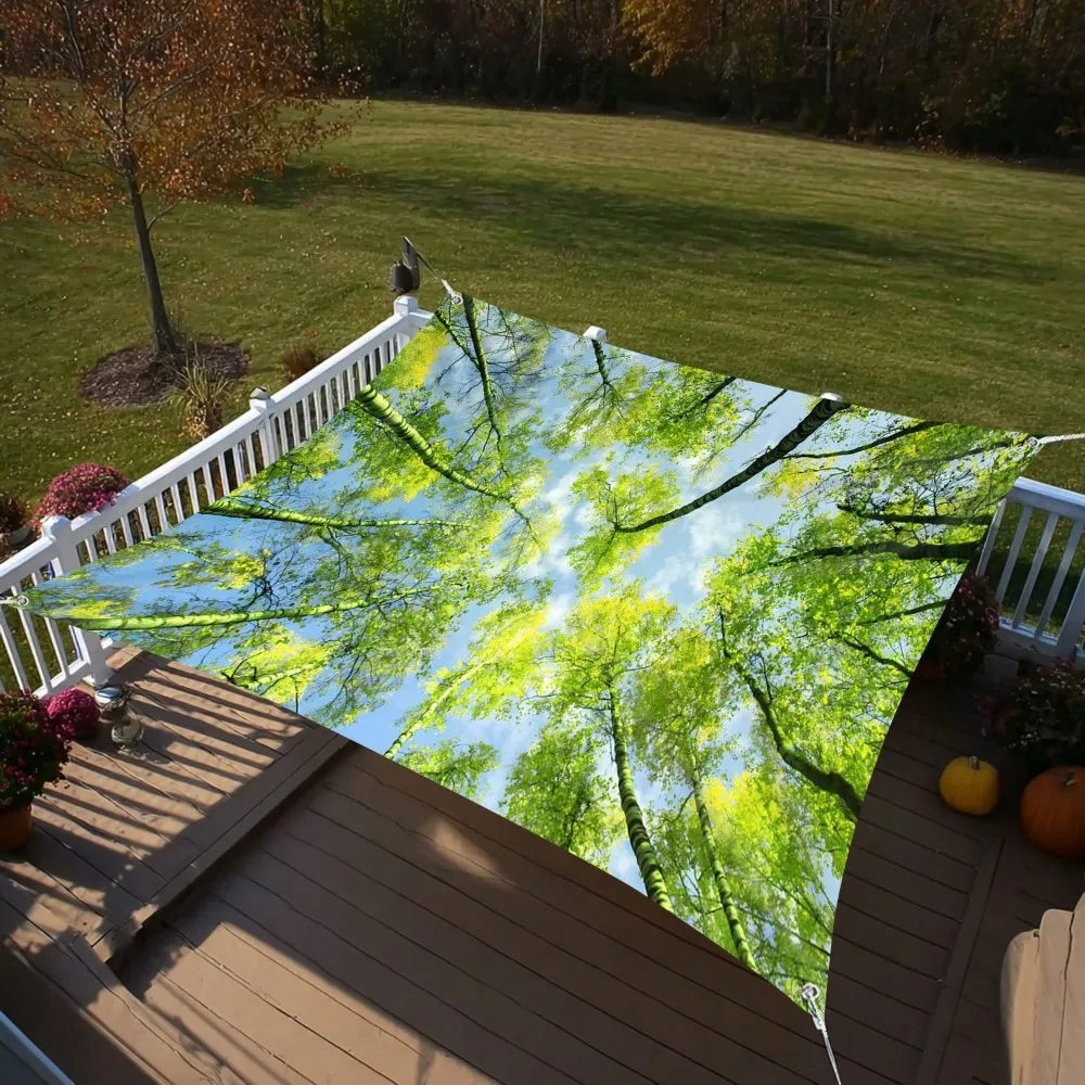 1pc QD-VIVIOS Birch Trees Green Leaves Sunshade Canopy, Light Polyester Material, No Poles Required, Easy To Tote For Beach, Camping, Garden & Picnics, Ideal Shade For Nature & Outdoor Adventure Lovers
1pc QD-VIVIOS Birch Trees Green Leaves Sunshade Canopy, Light Polyester Material, No Poles Required, Easy To Tote For Beach, Camping, Garden & Picnics, Ideal Shade For Nature & Outdoor Adventure Lovers