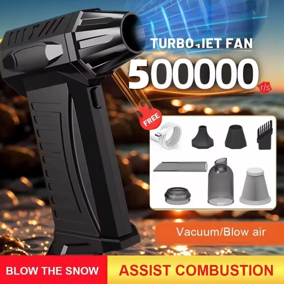 Violent Turbofan 500000RPM Powerful Air Blower Portable Wireless Dust Cleaner Type-C Charging Brushless Jet Blower Cleaning Tool
Violent Turbofan 500000RPM Powerful Air Blower Portable Wireless Dust Cleaner Type-C Charging Brushless Jet Blower Cleaning Tool