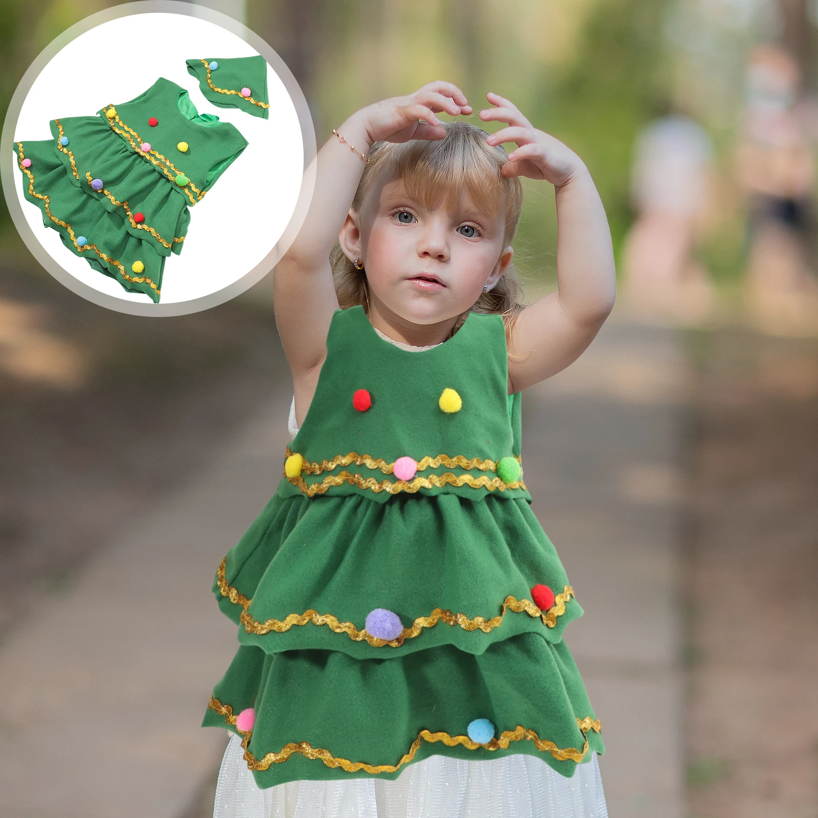 Christmas Tree Hat Dress Cartoon Clothes Kids Soft Stretchy Material Party Daily Wear Gifts Women Christmas Birthday Stage
Christmas Tree Hat Dress Cartoon Clothes Kids Soft Stretchy Material Party Daily Wear Gifts Women Christmas Birthday Stage