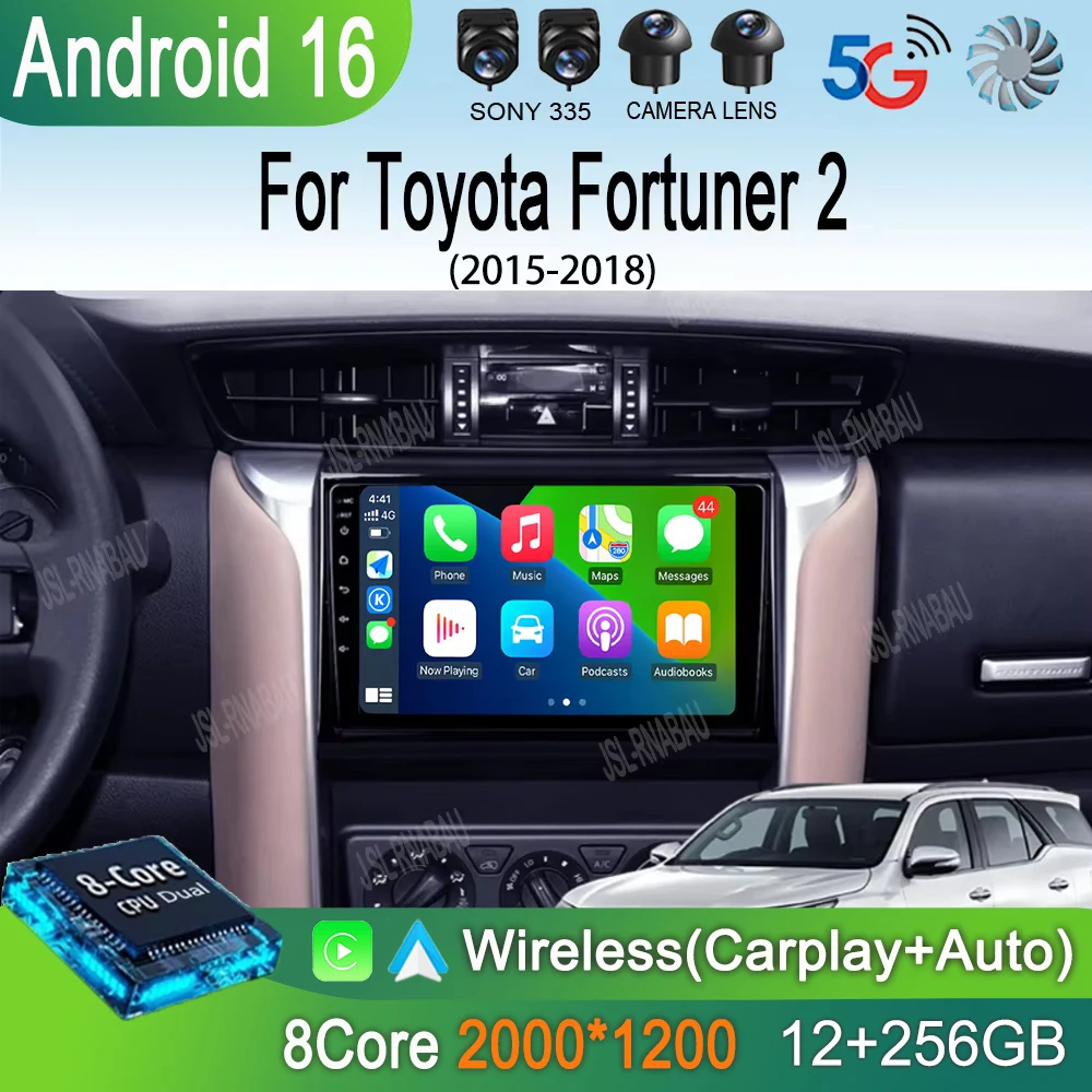 Android 16 Car Radio For Toyota Fortuner 2 2015 2016 2017 2018 Multimedia Video Player GPS NAVI Carplay Car Drive
Android 16 Car Radio For Toyota Fortuner 2 2015 2016 2017 2018 Multimedia Video Player GPS NAVI Carplay Car Drive