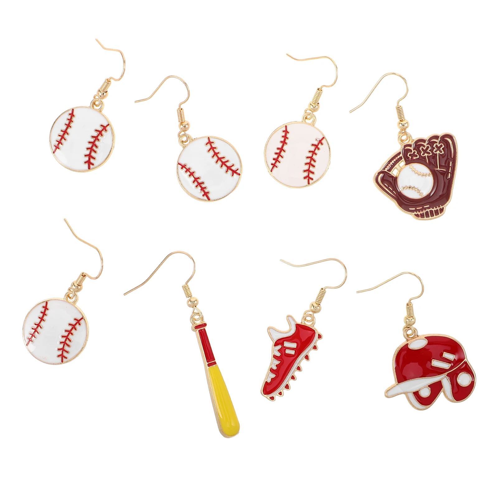 4 Pair Cartoon Baseball Earrings Pendant Mom Jewelry Studs Bat Hat Teardrop Dangle
4 Pair Cartoon Baseball Earrings Pendant Mom Jewelry Studs Bat Hat Teardrop Dangle
