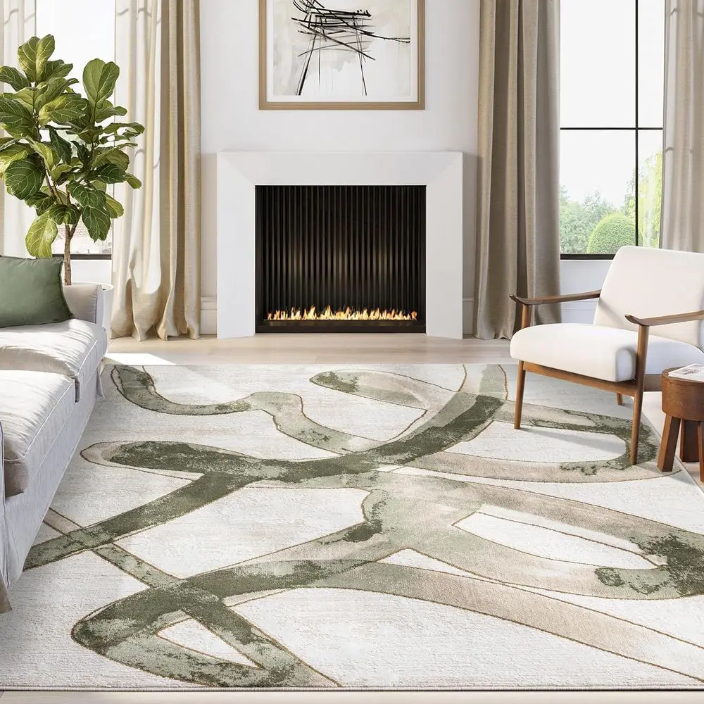 Beige Cream Green Graiti Washable Area Rug – 8' x 10' – Abstract Artistic Design – Ivy Collection – Non-Shedding, Easy to Clean
Beige Cream Green Graiti Washable Area Rug – 8' x 10' – Abstract Artistic Design – Ivy Collection – Non-Shedding, Easy to Clean