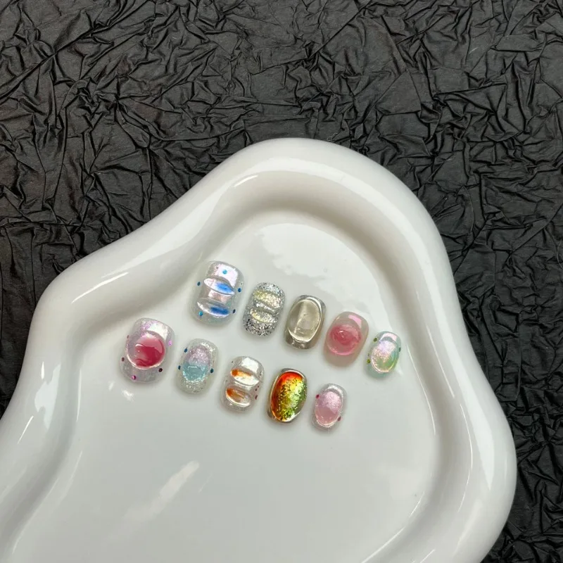 Handmade Fake Press on Nails Summer Multicolor 3d Decorations False Nails Short Cute Nail Tips Paste Nails with Box and Tools
Handmade Fake Press on Nails Summer Multicolor 3d Decorations False Nails Short Cute Nail Tips Paste Nails with Box and Tools
