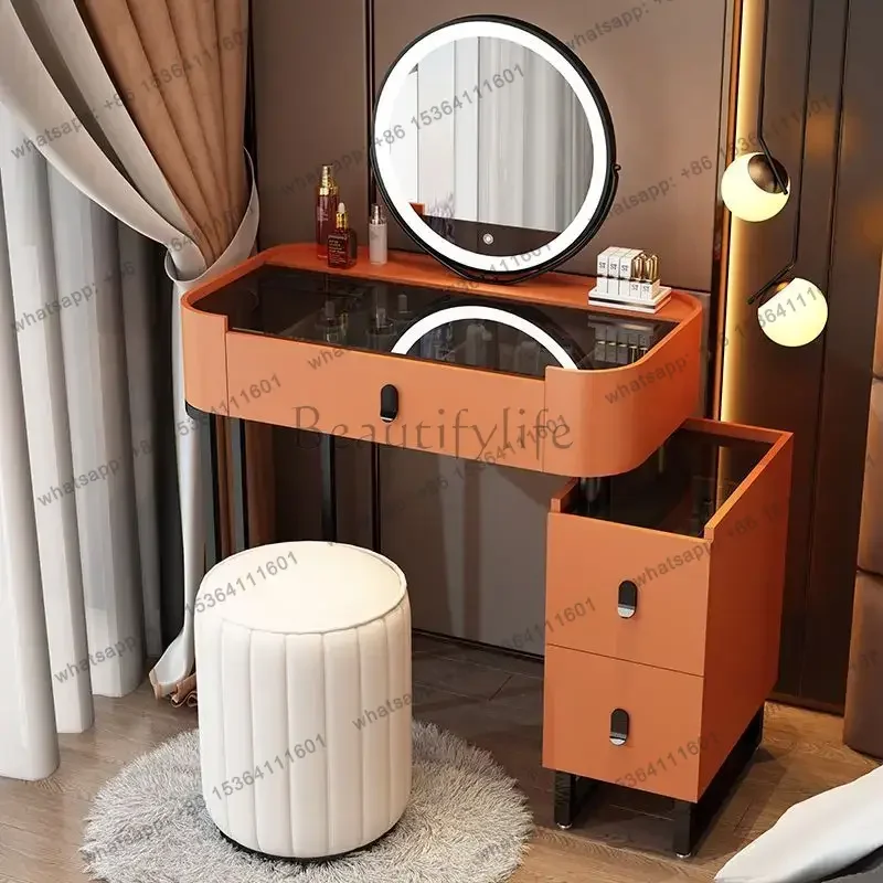 Dressing table bedroom modern and simple small apartment mirror stool vanity table storage cabinet integrated bedroom furniture
Dressing table bedroom modern and simple small apartment mirror stool vanity table storage cabinet integrated bedroom furniture