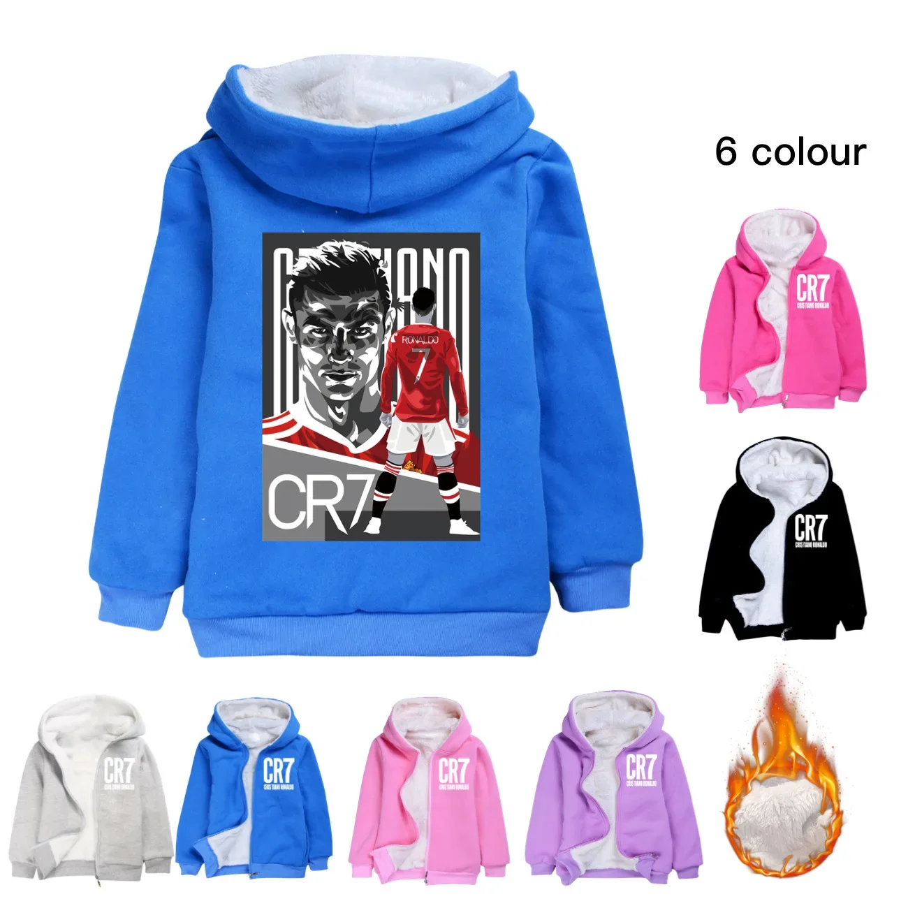 Kids Fall Keep Warm Hooded Sweatshirt CR7 Children Winter Clothing Boys Plus Velvet Sweater Fleece Fall Clothes3839
Kids Fall Keep Warm Hooded Sweatshirt CR7 Children Winter Clothing Boys Plus Velvet Sweater Fleece Fall Clothes3839