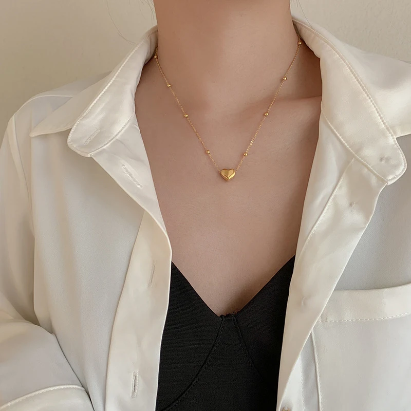 DIEYURO 316L Stainless Steel Gold Color Heart Love Chain Necklace Bracelets For Women Girl New Fashion Non-fading Jewelry Set
DIEYURO 316L Stainless Steel Gold Color Heart Love Chain Necklace Bracelets For Women Girl New Fashion Non-fading Jewelry Set