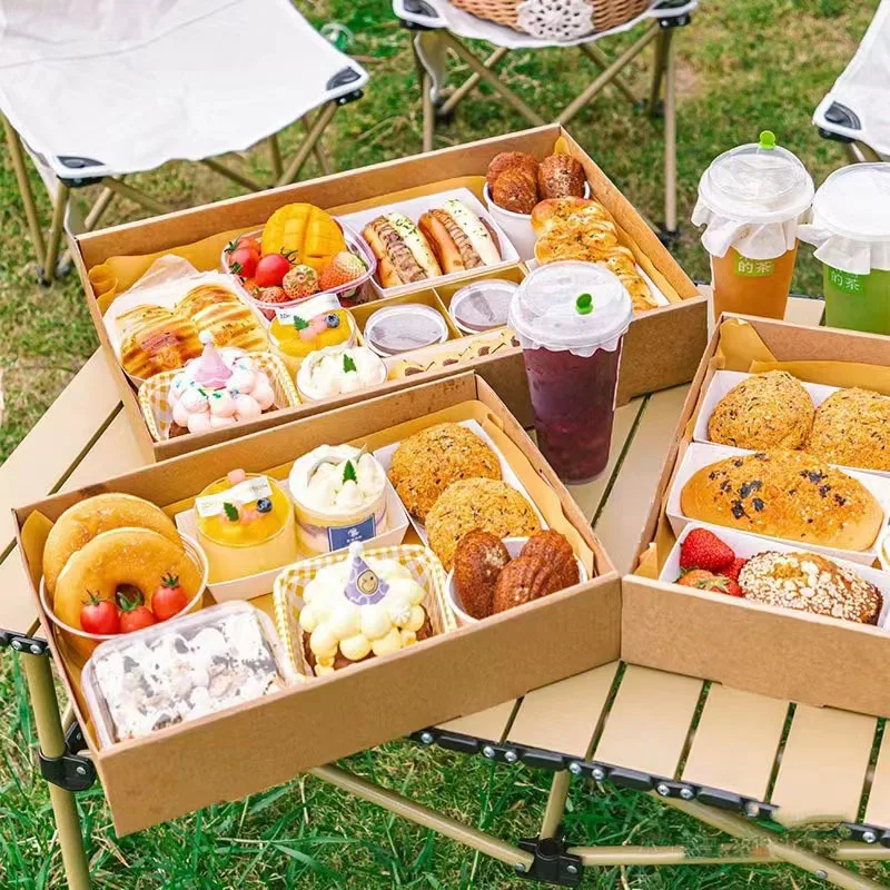 Customized Picnic Box Outdoor Camping Light Meal Bento Box Disposable Kraft Paper Fruit Packing Box Large Transparent Rectangula
Customized Picnic Box Outdoor Camping Light Meal Bento Box Disposable Kraft Paper Fruit Packing Box Large Transparent Rectangula