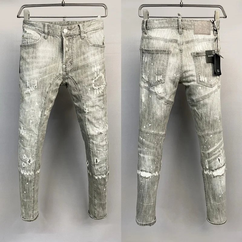 2025 new design style D2 Men Jeans Coolguy Long Pants Straight Multiple Pockets Hole SLIM grey top quality D2 jeans pant 9958
2025 new design style D2 Men Jeans Coolguy Long Pants Straight Multiple Pockets Hole SLIM grey top quality D2 jeans pant 9958
