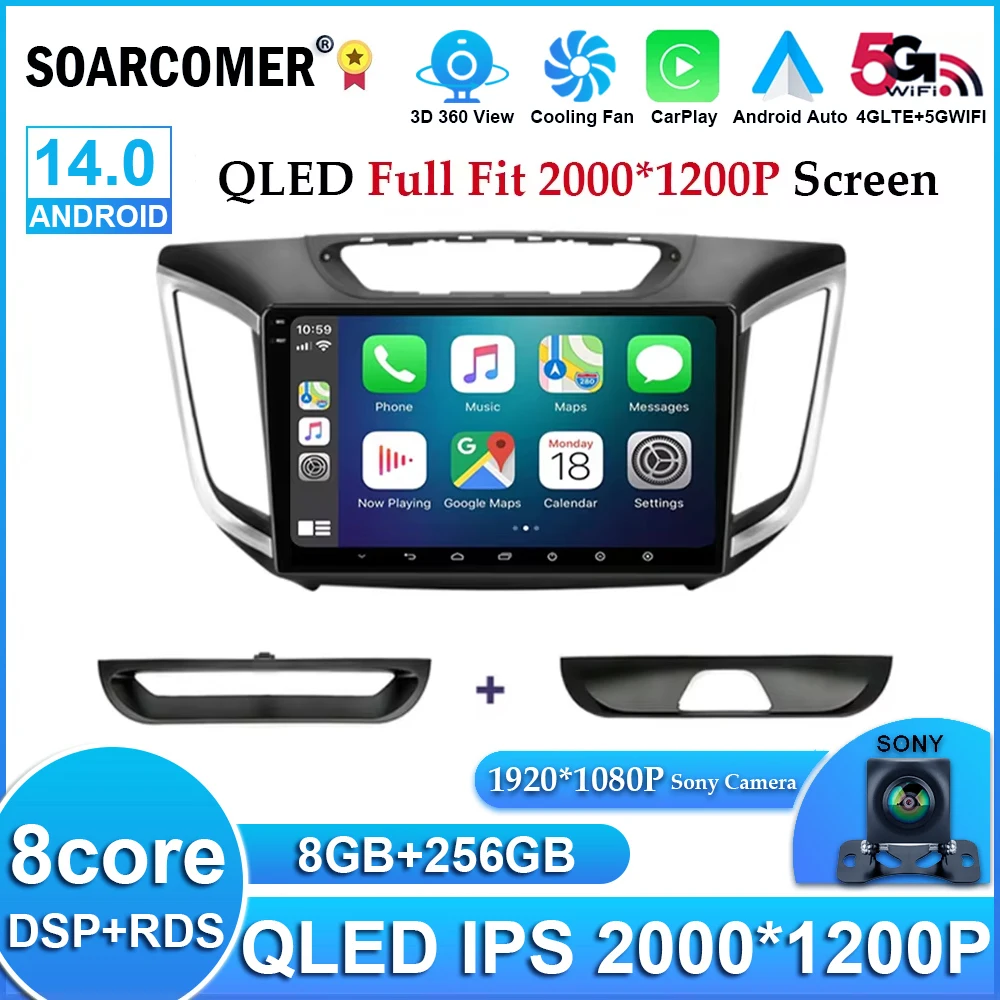 Android 14 For Hyundai Creta IX25 2015-2019 Car Radio 4G DSP Wireless Carplay Multimedia Navigation GPS Video Player Touchscreen
Android 14 For Hyundai Creta IX25 2015-2019 Car Radio 4G DSP Wireless Carplay Multimedia Navigation GPS Video Player Touchscreen