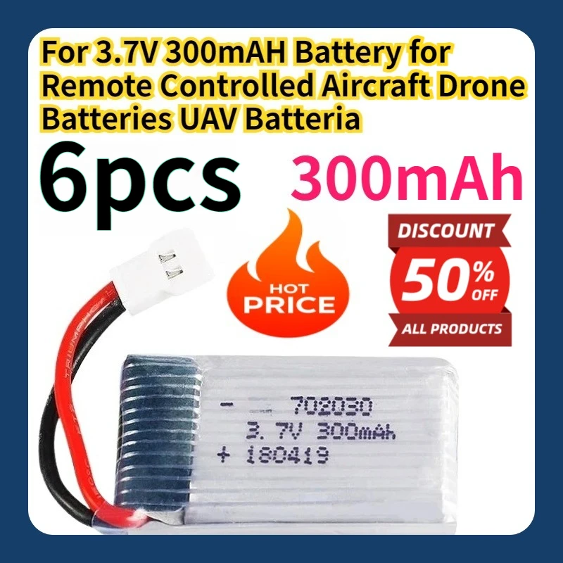 For 3.7V 300mAH Battery for Remote Controlled Aircraft Drone Batteries UAV Batteria
For 3.7V 300mAH Battery for Remote Controlled Aircraft Drone Batteries UAV Batteria