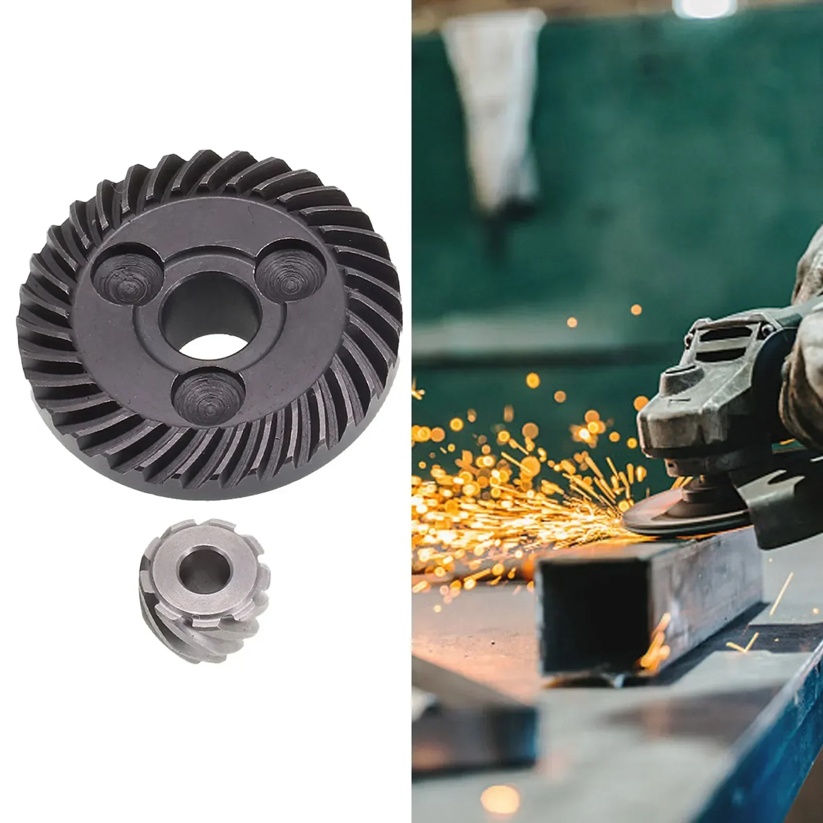 Gear Set Gear Straight Spiral Bevel Gear 2Pcs Set Angle Grinder Gear Straight Steel Material Outer Diameter 45.7mm
Gear Set Gear Straight Spiral Bevel Gear 2Pcs Set Angle Grinder Gear Straight Steel Material Outer Diameter 45.7mm
