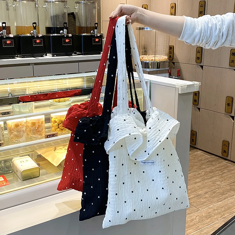 Women Tote Bag Polka Dot Handbag Large Capacity Vacation Chiffon Pack Fashion Pleated Underarm Pouch Shopping Work Shoulder Bags
Women Tote Bag Polka Dot Handbag Large Capacity Vacation Chiffon Pack Fashion Pleated Underarm Pouch Shopping Work Shoulder Bags