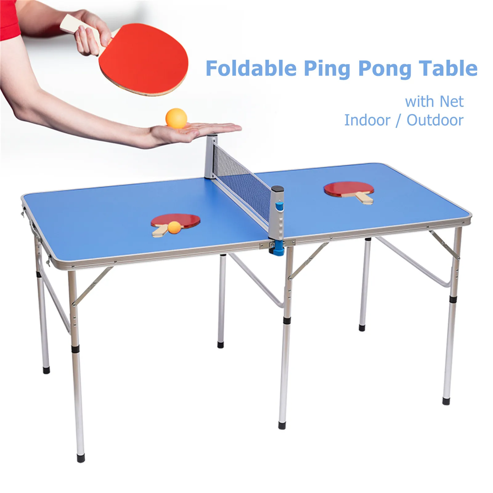 Foldable Ping Pong Table w/ Net Indoor Outdoor Tennis Table Ping Pong Sport Game
Foldable Ping Pong Table w/ Net Indoor Outdoor Tennis Table Ping Pong Sport Game
