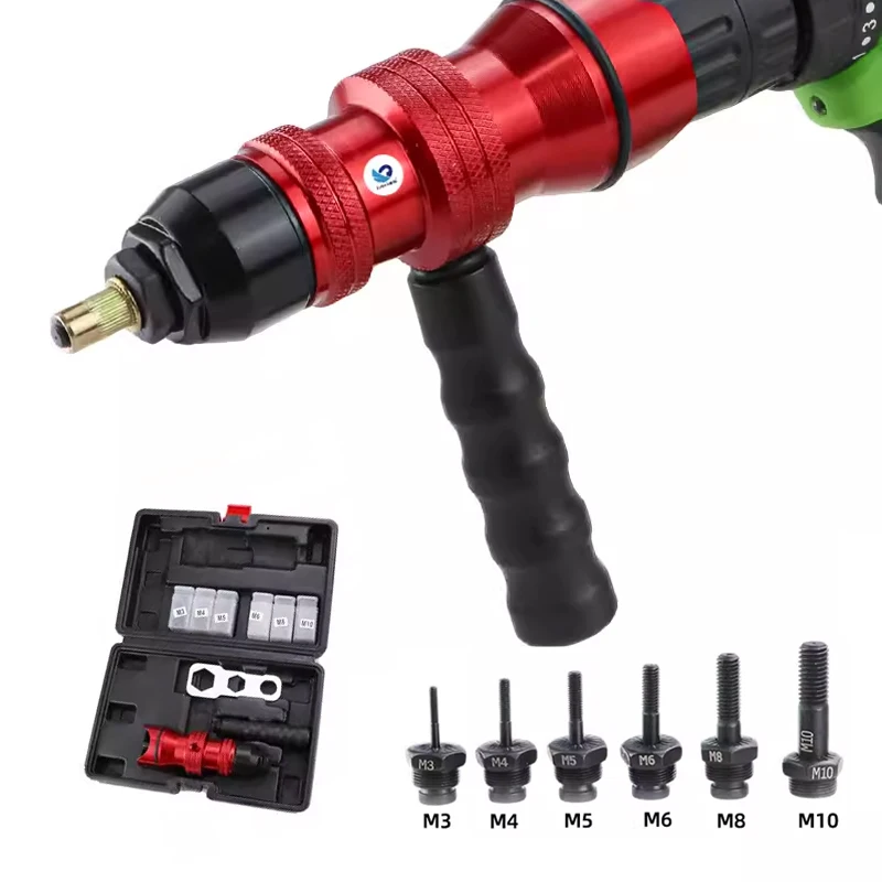 Household M3 M4 M5 M6 M8 M10 Electric Rivet Nut Gun Adapter, Insert Nut Riveting Tools, Tool Box, High Quality Rivet Nut Nailer
Household M3 M4 M5 M6 M8 M10 Electric Rivet Nut Gun Adapter, Insert Nut Riveting Tools, Tool Box, High Quality Rivet Nut Nailer