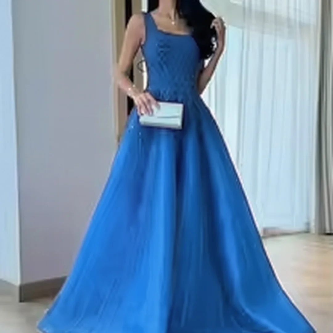 Customized crystal sequined pleated square-neck evening dress formal evening dresses birthday party prom gowns for women
Customized crystal sequined pleated square-neck evening dress formal evening dresses birthday party prom gowns for women