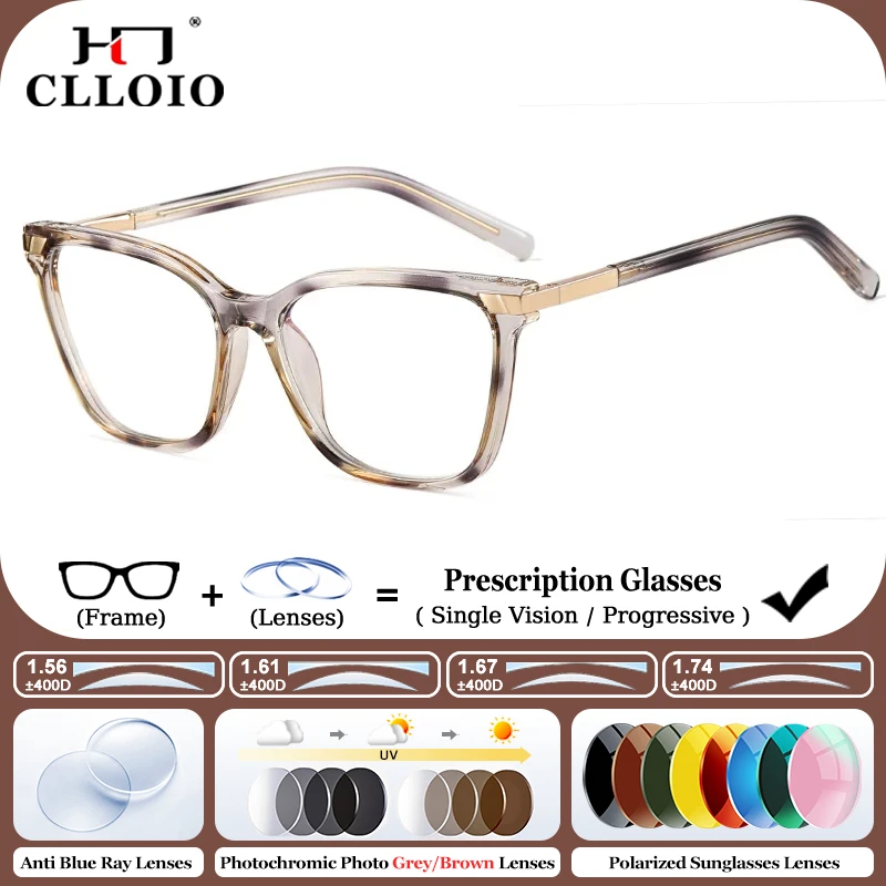 CLLOIO Fashion Anti Blue Light Reading Prescription Glasses Women Butterfly Frame Optical Myopia Progressive Office Eyeglasses
CLLOIO Fashion Anti Blue Light Reading Prescription Glasses Women Butterfly Frame Optical Myopia Progressive Office Eyeglasses