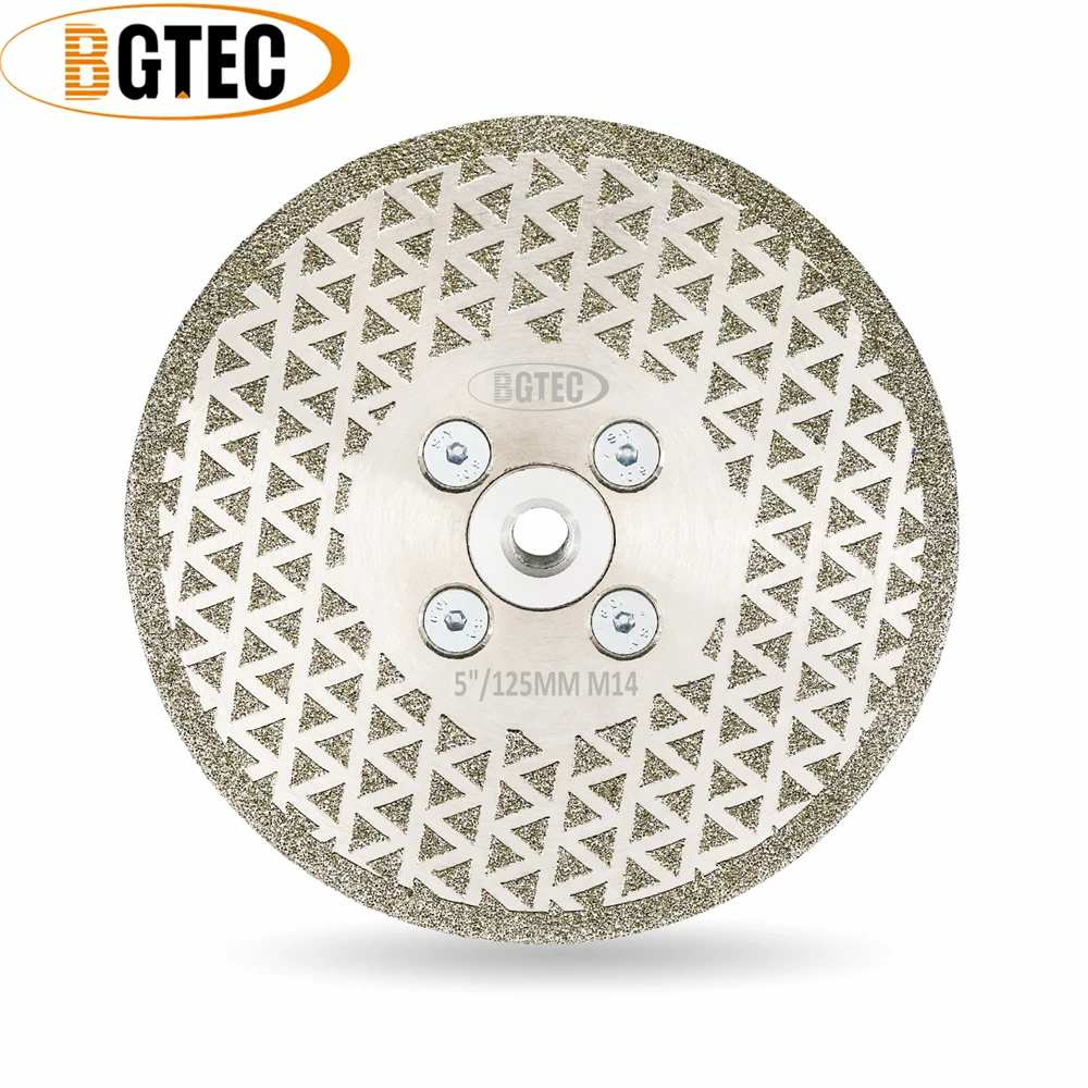BGTEC 1pc 5"/Dia125mm Electroplated Diamond Saw Blade M14 Both-Sided Coated Diamond Grinding Plate Tile Masonry Ceramic Cutter
BGTEC 1pc 5"/Dia125mm Electroplated Diamond Saw Blade M14 Both-Sided Coated Diamond Grinding Plate Tile Masonry Ceramic Cutter