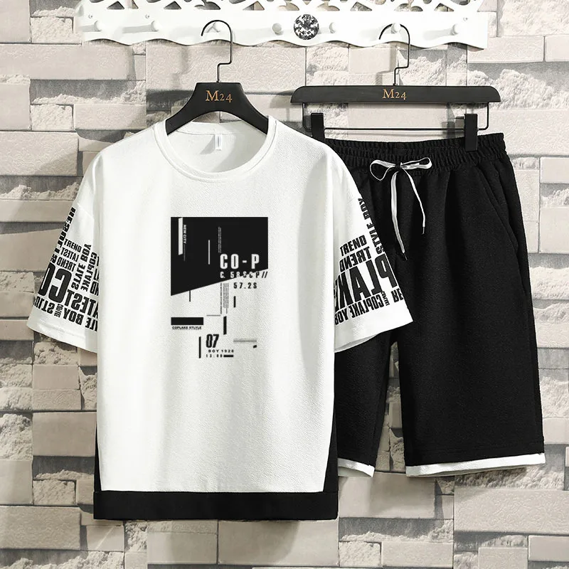 Men Sets Streetwear Short Sleeve O-Neck Printed STee +Shorts Summer Breathable Casual Man Hawaiian Suits 2 Pieces Set Sportswear
Men Sets Streetwear Short Sleeve O-Neck Printed STee +Shorts Summer Breathable Casual Man Hawaiian Suits 2 Pieces Set Sportswear