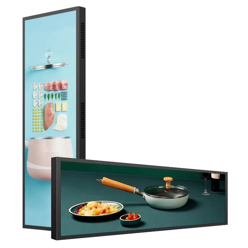 High definition bar LCD stretched bar LCD hanging shop restaurant indoor advertising
High definition bar LCD stretched bar LCD hanging shop restaurant indoor advertising