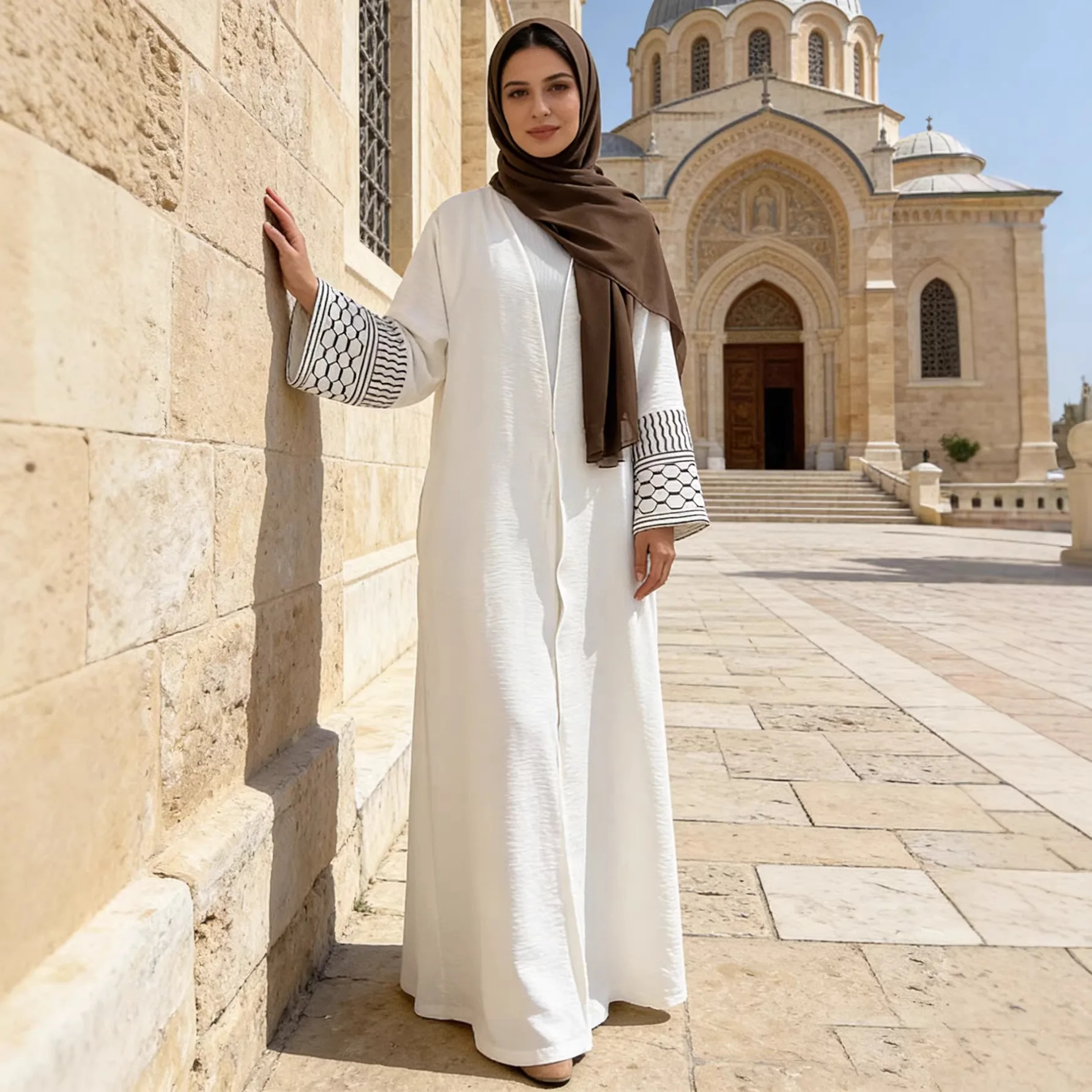 2026 Ethnic Style Fashionable Elegant Pocket Cardigan Embroidered Contrast Color Dress Abaya Ramadan Dubai Luxury Islam Elegant
2026 Ethnic Style Fashionable Elegant Pocket Cardigan Embroidered Contrast Color Dress Abaya Ramadan Dubai Luxury Islam Elegant