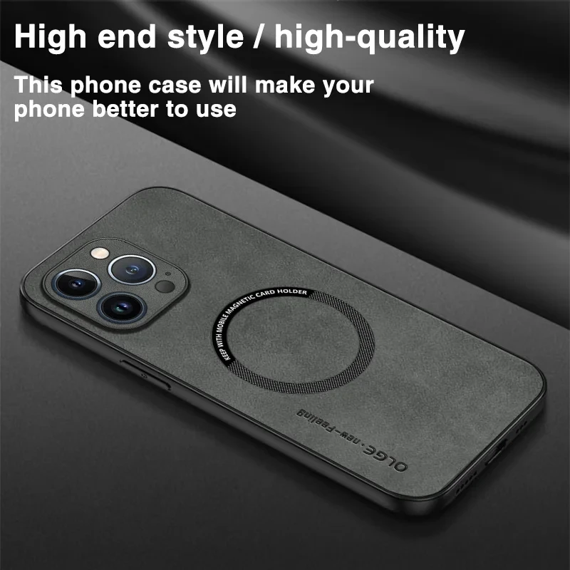 For Magsafe Wireless Charging Leather Case For iPhone 15 Pro Max 13 14 12 Pro Max Plus 11 Luxury Sheepskin Iron Ring Phone Cover
For Magsafe Wireless Charging Leather Case For iPhone 15 Pro Max 13 14 12 Pro Max Plus 11 Luxury Sheepskin Iron Ring Phone Cover