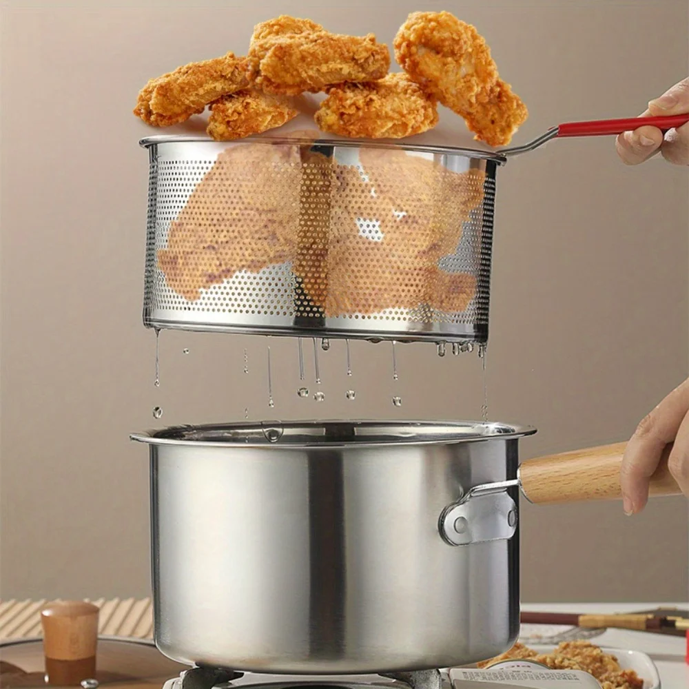 usVersatile Cookware Set Made of Stainless Steel, Featuring a Frying Basket And a Glass Lid - Includes Non-Stick Options, Deep Fryer, Noodle Pot, Ricotta Potd
usVersatile Cookware Set Made of Stainless Steel, Featuring a Frying Basket And a Glass Lid - Includes Non-Stick Options, Deep Fryer, Noodle Pot, Ricotta Potd