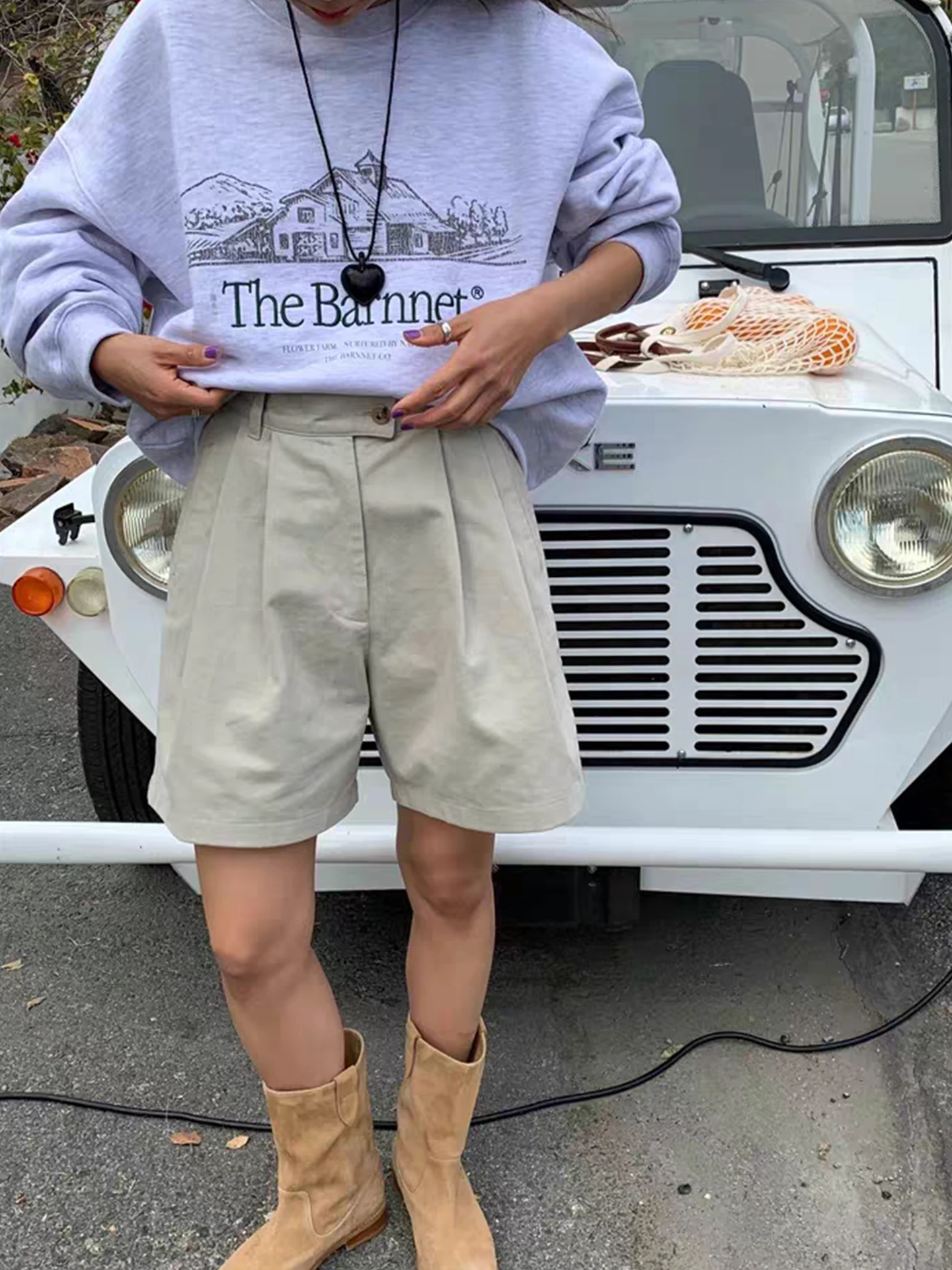 Casual High Waist Wide Leg Short Pants Women's Summer Style Commuter Loose Fit Eight Milk Short Shorts Casual Cotton Pants
Casual High Waist Wide Leg Short Pants Women's Summer Style Commuter Loose Fit Eight Milk Short Shorts Casual Cotton Pants