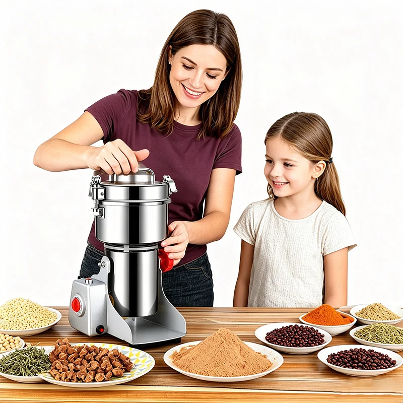 Powerful Electric Grinder Machine Stainless Steel Coffee Grains Spices Herbs Ultra-Fine Powder Multifunctional Grinding Mill
Powerful Electric Grinder Machine Stainless Steel Coffee Grains Spices Herbs Ultra-Fine Powder Multifunctional Grinding Mill