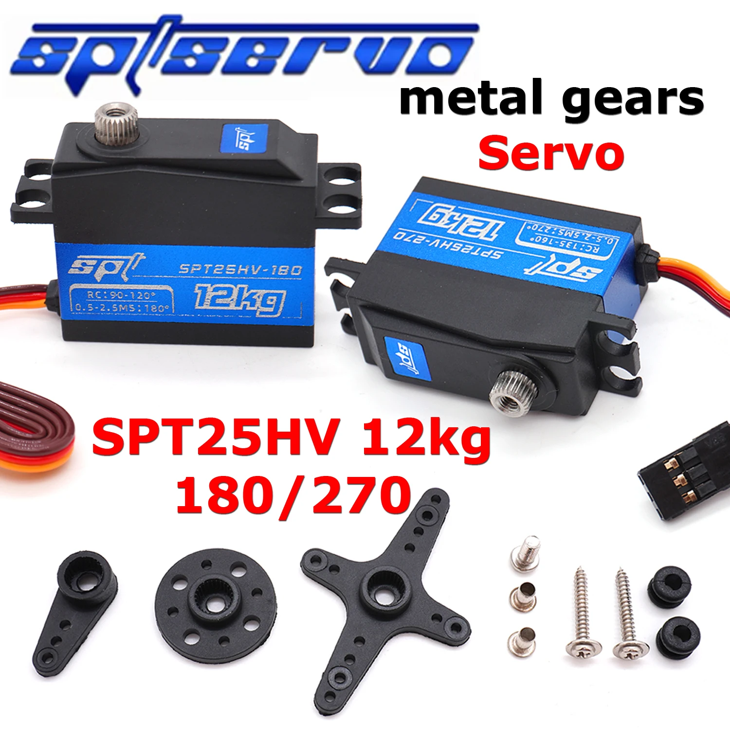 SPT SPT25HV 180/270 12kg 7.4v High Volts Speed Stainless Steel Gears Servo for RC 1:10 Car Shift Lock 1:16 Steering Fix-Wing
SPT SPT25HV 180/270 12kg 7.4v High Volts Speed Stainless Steel Gears Servo for RC 1:10 Car Shift Lock 1:16 Steering Fix-Wing