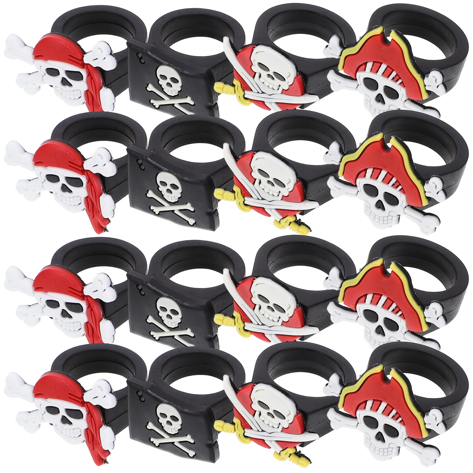 16pcs Pirate Themed PVC Soft Rings for Kids Halloween Birthday Party Cartoon Toys Decorations Comfortable Tasteless
16pcs Pirate Themed PVC Soft Rings for Kids Halloween Birthday Party Cartoon Toys Decorations Comfortable Tasteless
