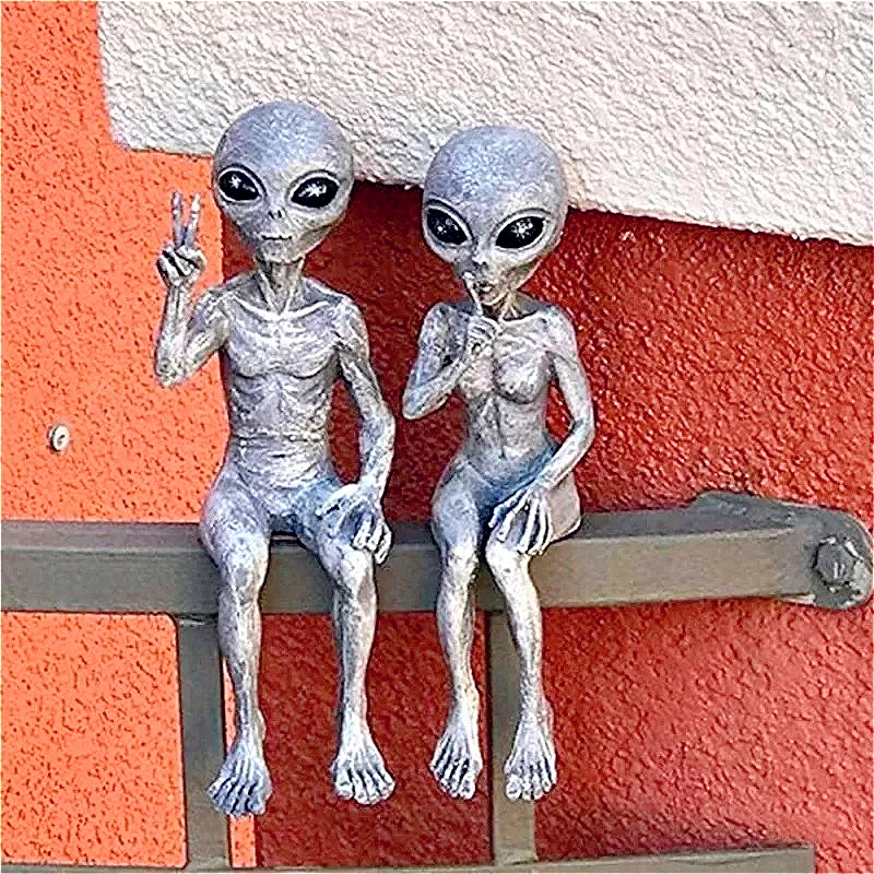 Resin Alien Statue Funny Outdoor Garden Decor UFO Dwarf Sculpture for Desktop Home Halloween Christmas Party Decoration
Resin Alien Statue Funny Outdoor Garden Decor UFO Dwarf Sculpture for Desktop Home Halloween Christmas Party Decoration